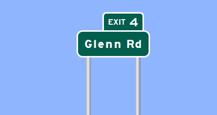 I-295 Camden Road exit sign image, by SignMaker