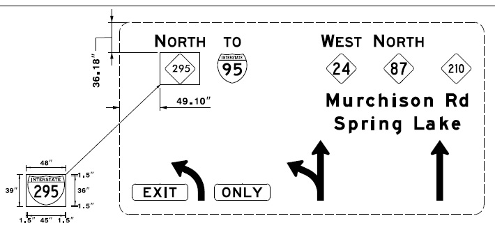 New 2019 Sign plan for Fayetteville Loop section at Murchison Road interchange, from NCDOT