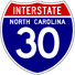 NC Interstate 30 Shield Image, from Shields Up!