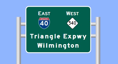 I-42 exit 1 sign image from Sign Maker software