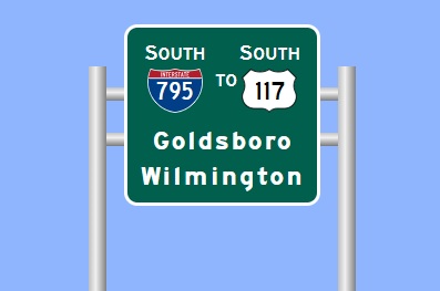 Image of I-42 Exit 39A sign from Sign Maker software