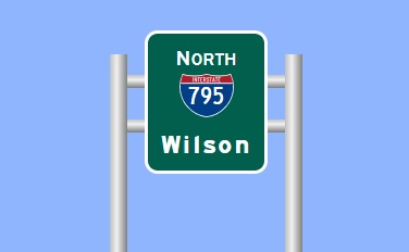 I-42 Exit 39B sign image from Sign Maker software