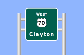 I-42 Exit 8A sign image from SignMaker software