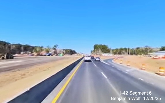 Image of road construction on US 70/Future I-42 East in Craven County