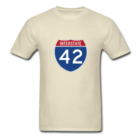 Image of I-42 t-shirt advertised on the internet