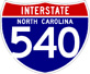 Image of NC Interstate 540 shield, from Shields Up!