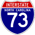 Interstate 73 North Carolina shield image, from Shields Up!