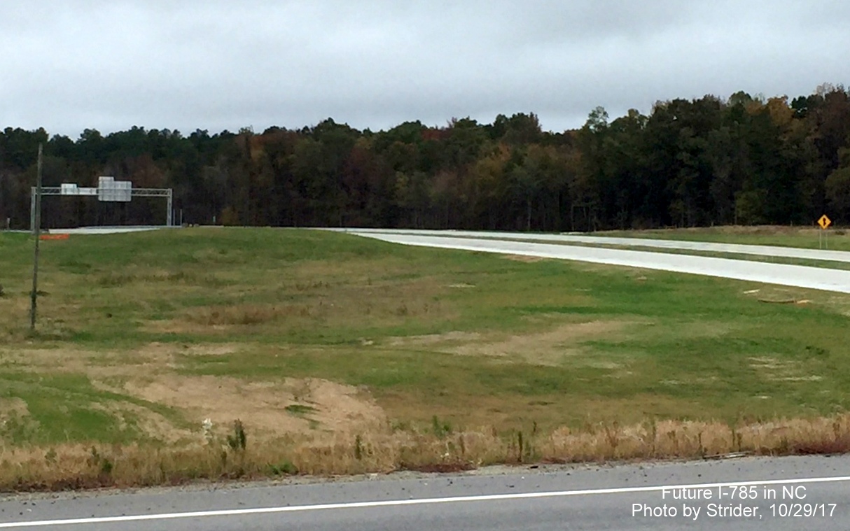 Image looking north from soon to open Huffine Mill Rd interchange with I-785/Greensboro Loop, by Strider