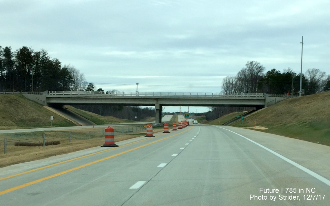 Image of bridge over completed section of I-785/Greensboro Loop prior to current end at US 29, by Strider
