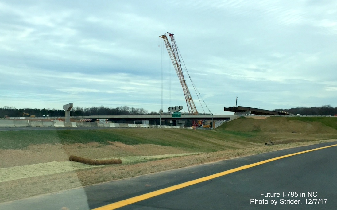 Image of US 29 South off-ramp construction from ramp to I-785/Greensboro Loop South from US 29 North, by Strider