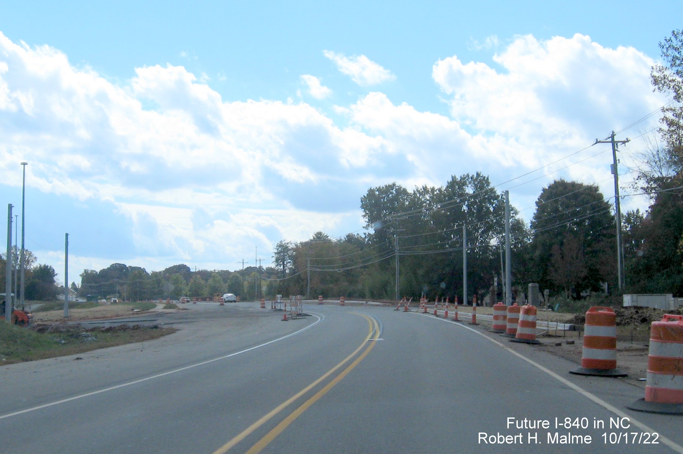 Image of Yanceyville Street near future interchange with Greensboro Urban Loop, October 2022