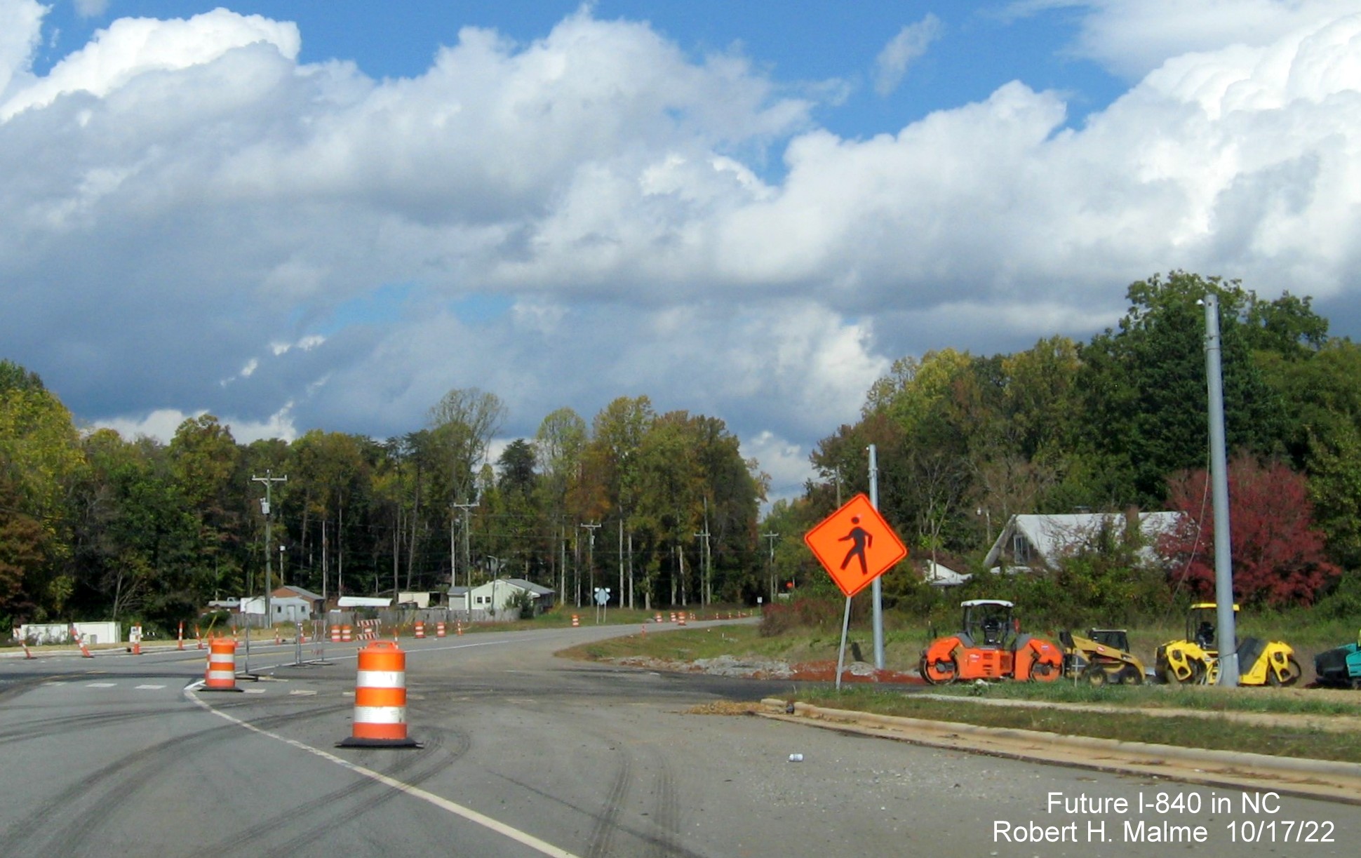 Image of Yanceyville Street at future I-840 West/Greensboro Urban Loop ramps, October 2022