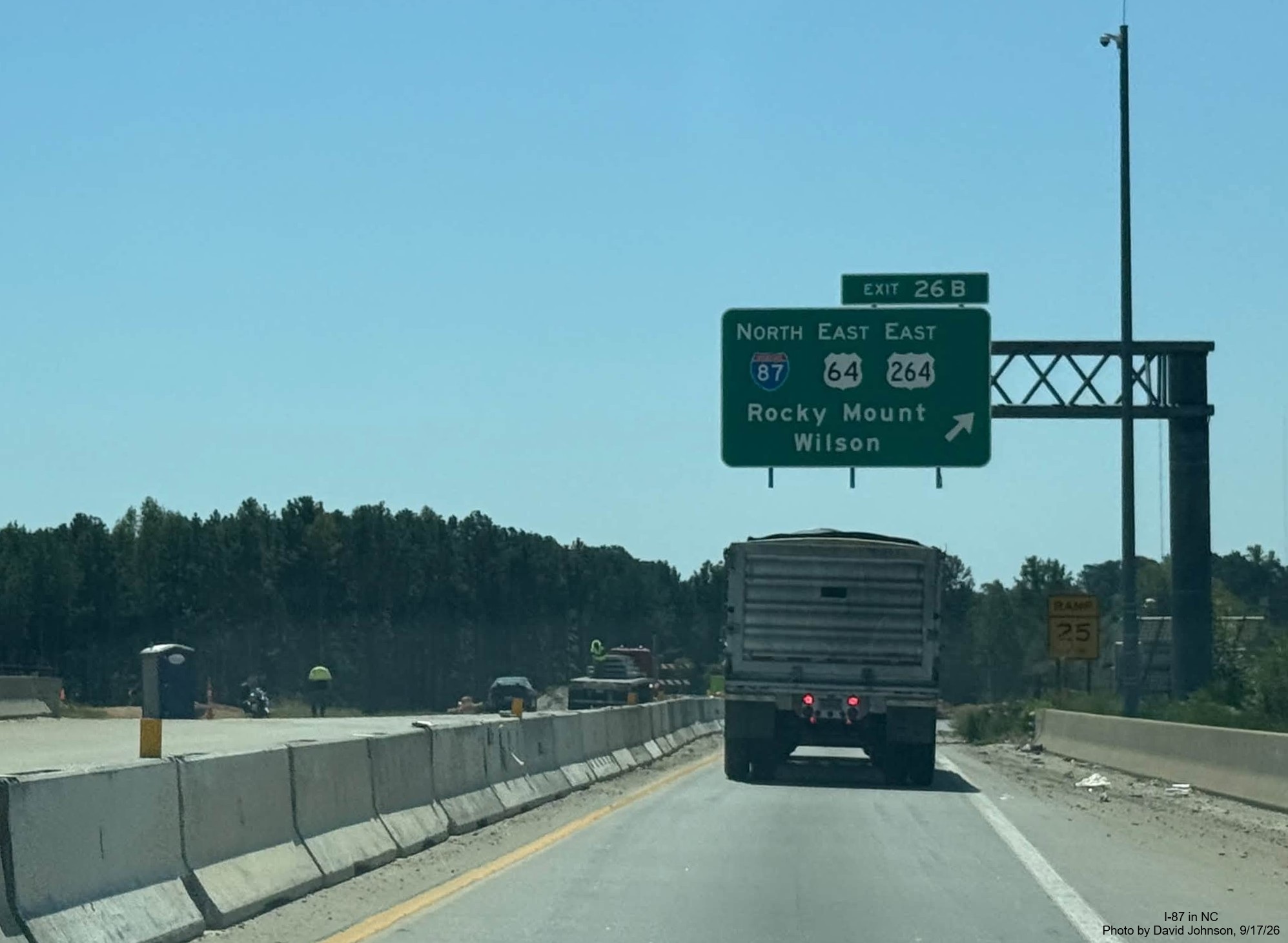 Image of construction of NC 540 from the exit ramp to the Knightdale Bypass in 
		  Raleigh, by David Johnson
