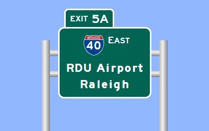 Sign Maker image of I-40 East exit on future I-885 in Durham
